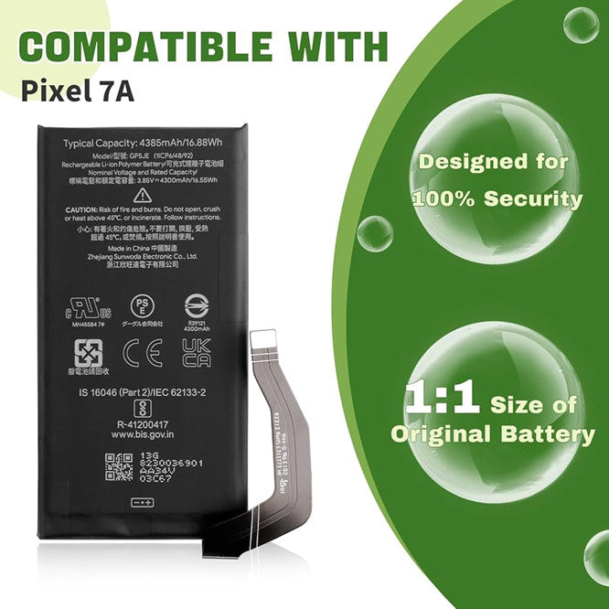 FOR GOOGLE PIXEL 7A BATTERY 4385mAh GP5JE OEM UK REPLACMENT BATTERY+ ADHESIVE