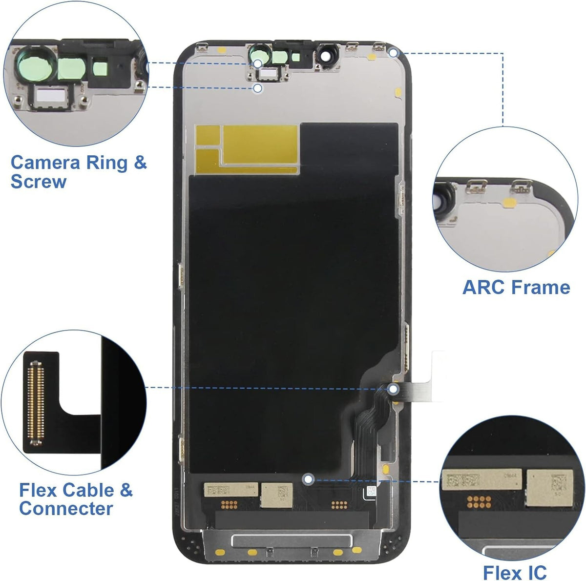 For Apple iPhone 13 LCD Screen Replacement Touch Digitizer Waterproof Adhesive