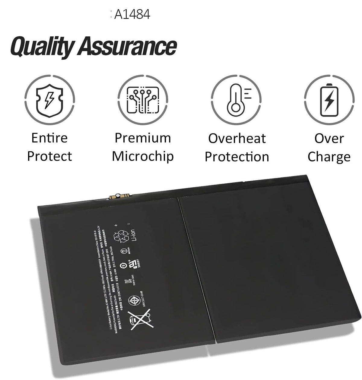 For iPad Air 1 iPad 5 8827mah A1484 A1474 1475 Replacement Battery for iPad 5