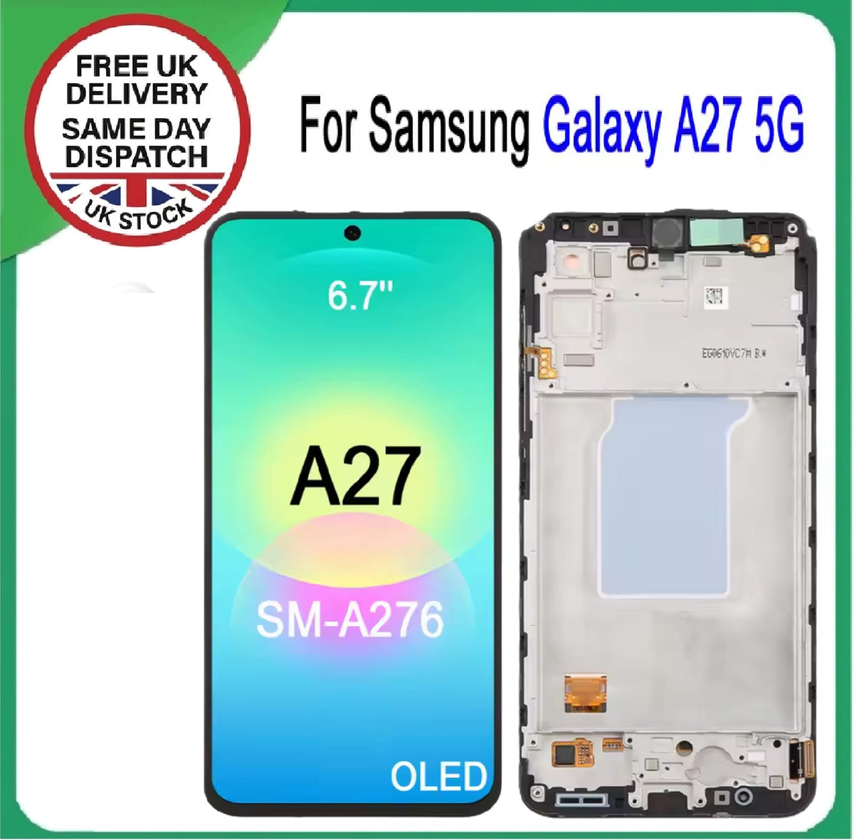For Samsung Galaxy A27 5G SM-A276 OLED LCD Display Touch Screen Replacement LCD