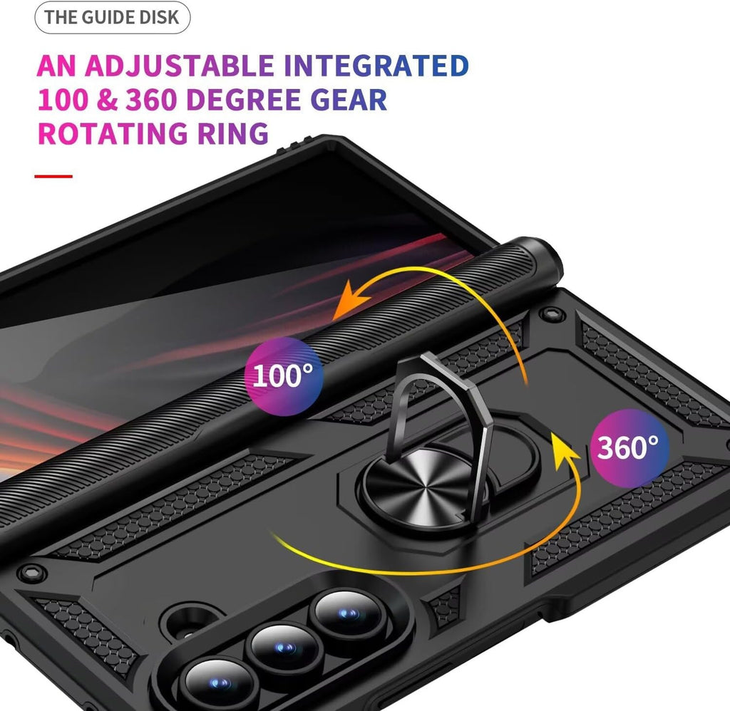 Shockproof HeavyDuty Ring Armor Case for Samsung Galaxy Z Fold 7 6 5 4