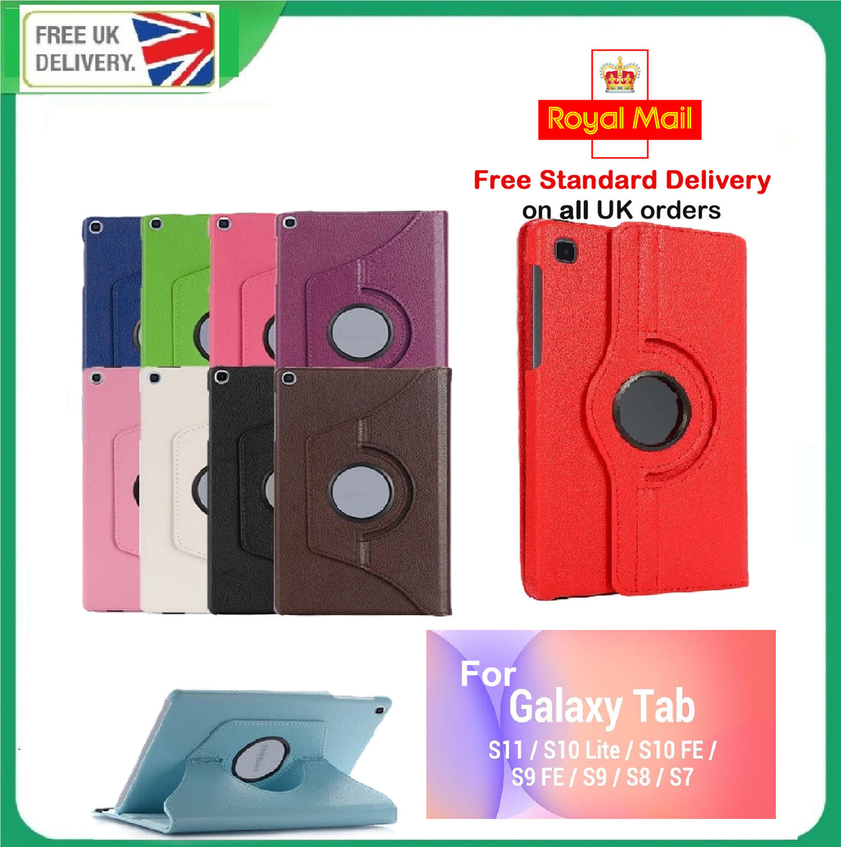 For Samsung Galaxy Tab S10 Lite leather Flip Case Stand Cover 2025 10.9" 360