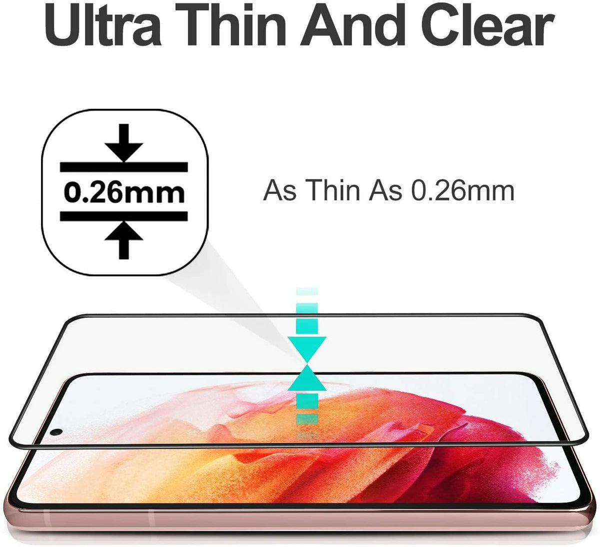 For Samsung Galaxy S24 S23 S22 Plus Full Cover Tempered Glass Screen Protector