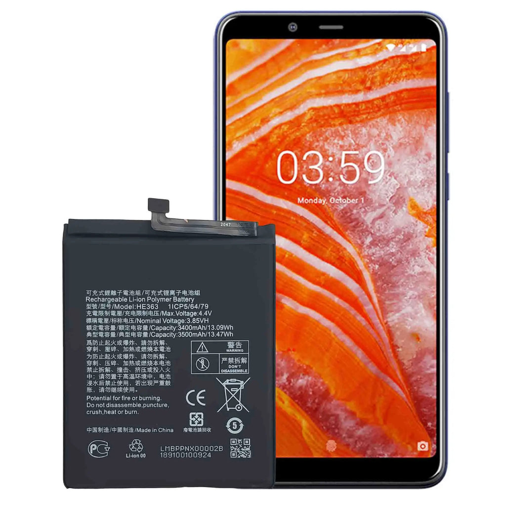 For Nokia HE363 Replacement Battery For Nokia 8.1 TA-1099 TA-1113 1115 3500mAh