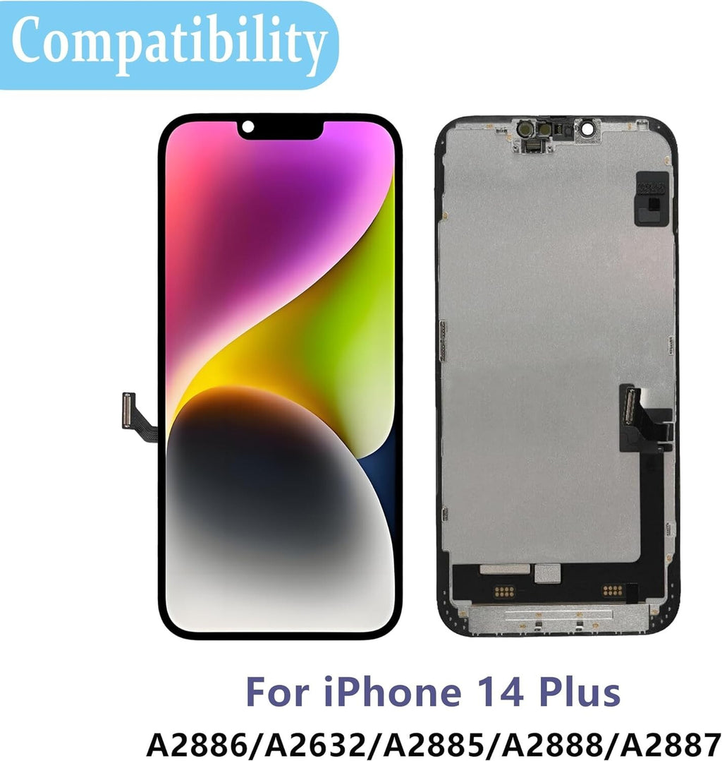 For iPhone 14 Plus COF LCD Display Digitizer Screen Replacement +Adhesive