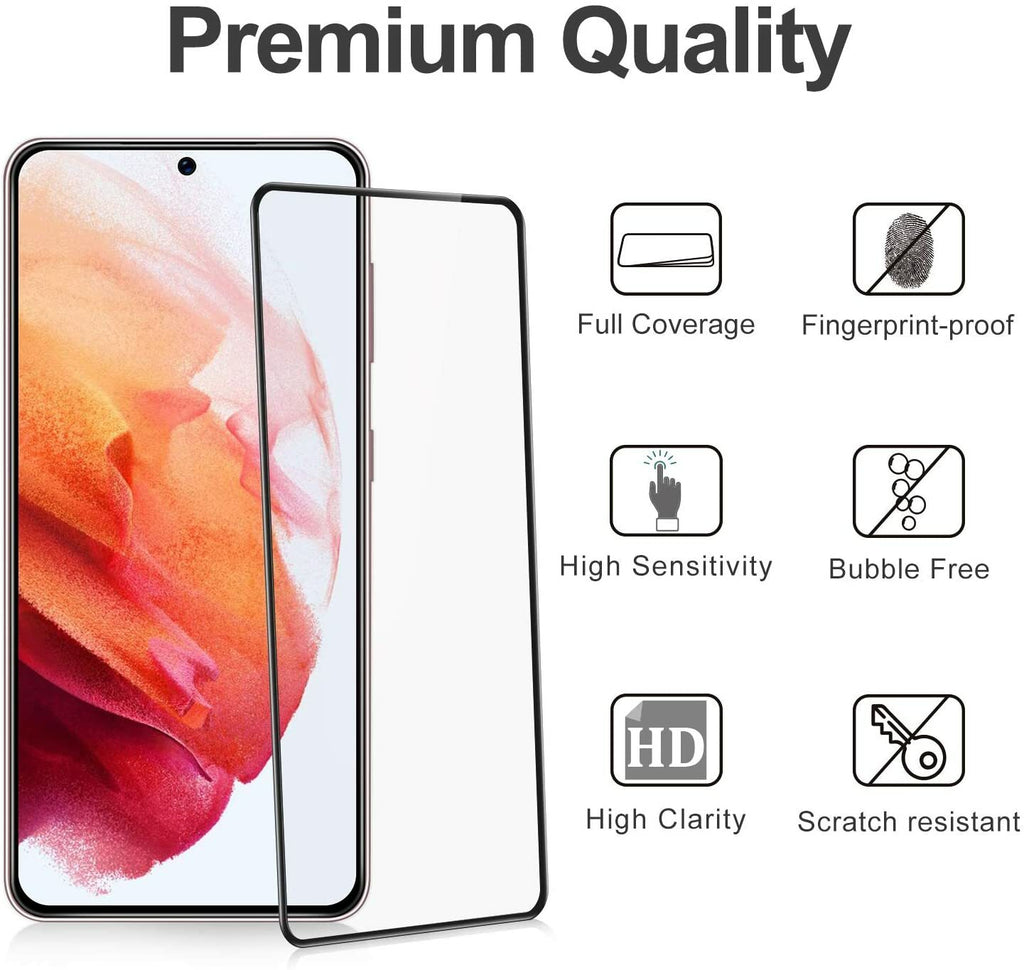 For Samsung Galaxy S24 S23 S22 Plus Full Cover Tempered Glass Screen Protector