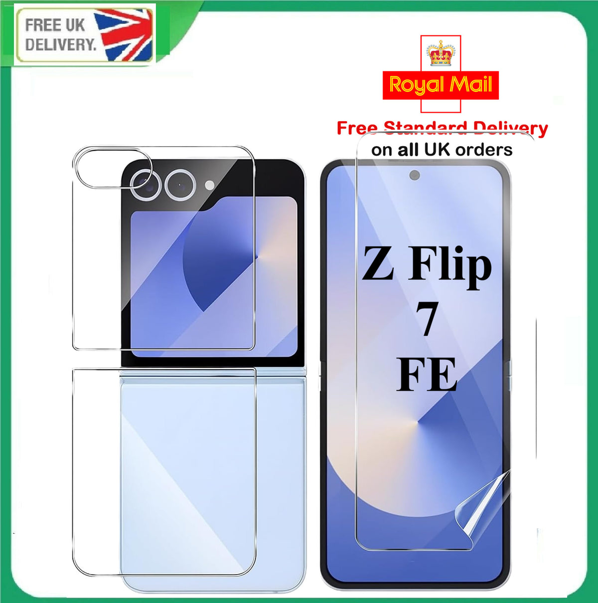 SCREEN Protector For Samsung Galaxy Z Flip 7 FE Hydrogel Cover - Clear TPU FILM