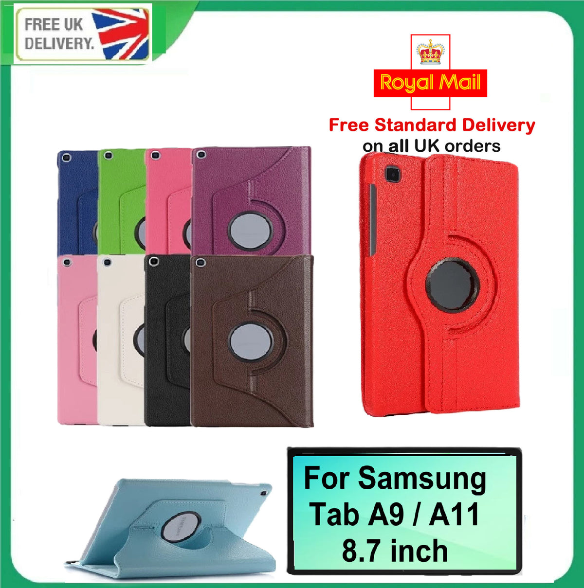 For Samsung Galaxy Tab A11 8.7 inch SM-X130 Leather Flip Case Stand Cover 2025