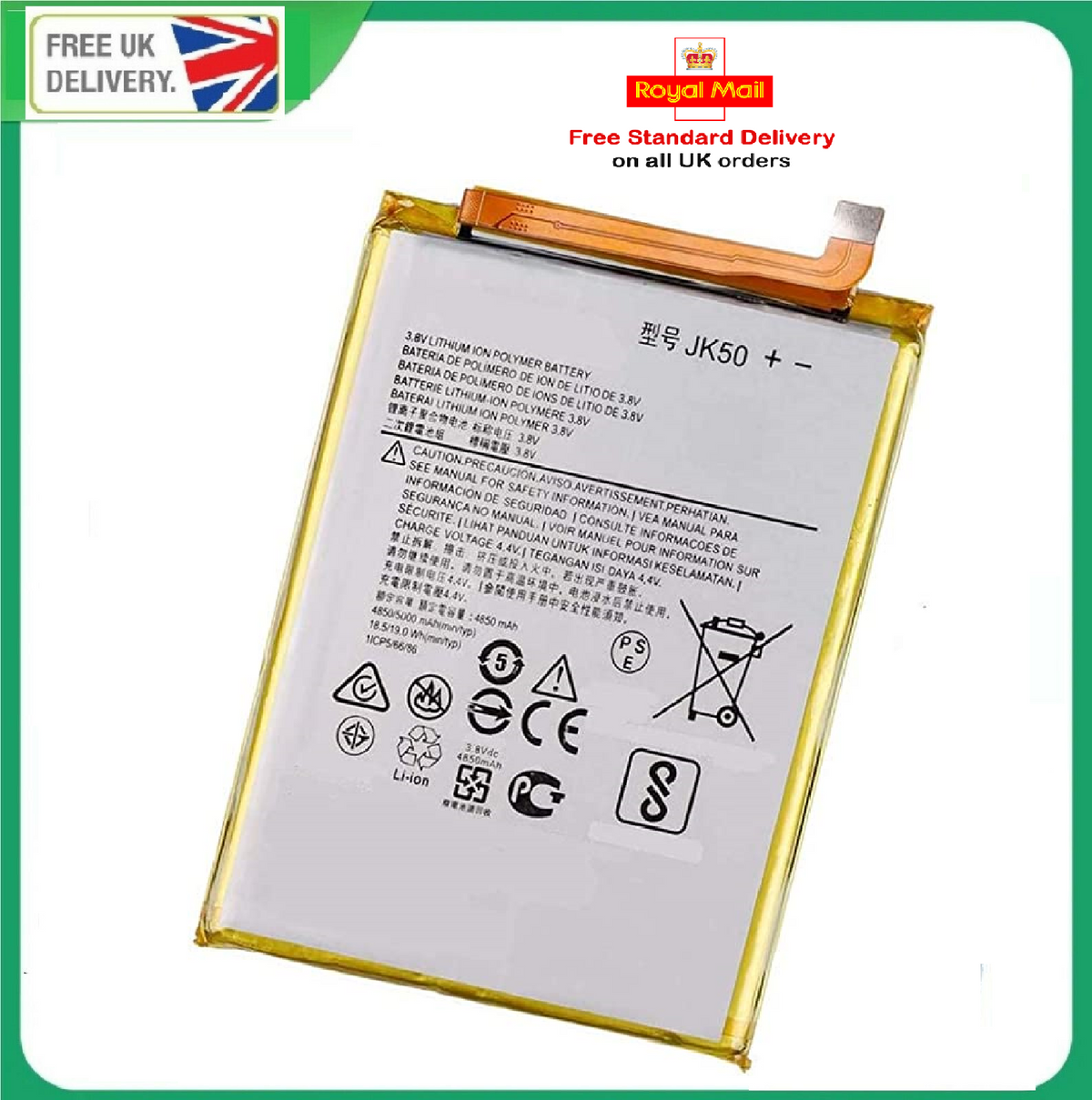Motorola JK50 replacement battery 5000mAh