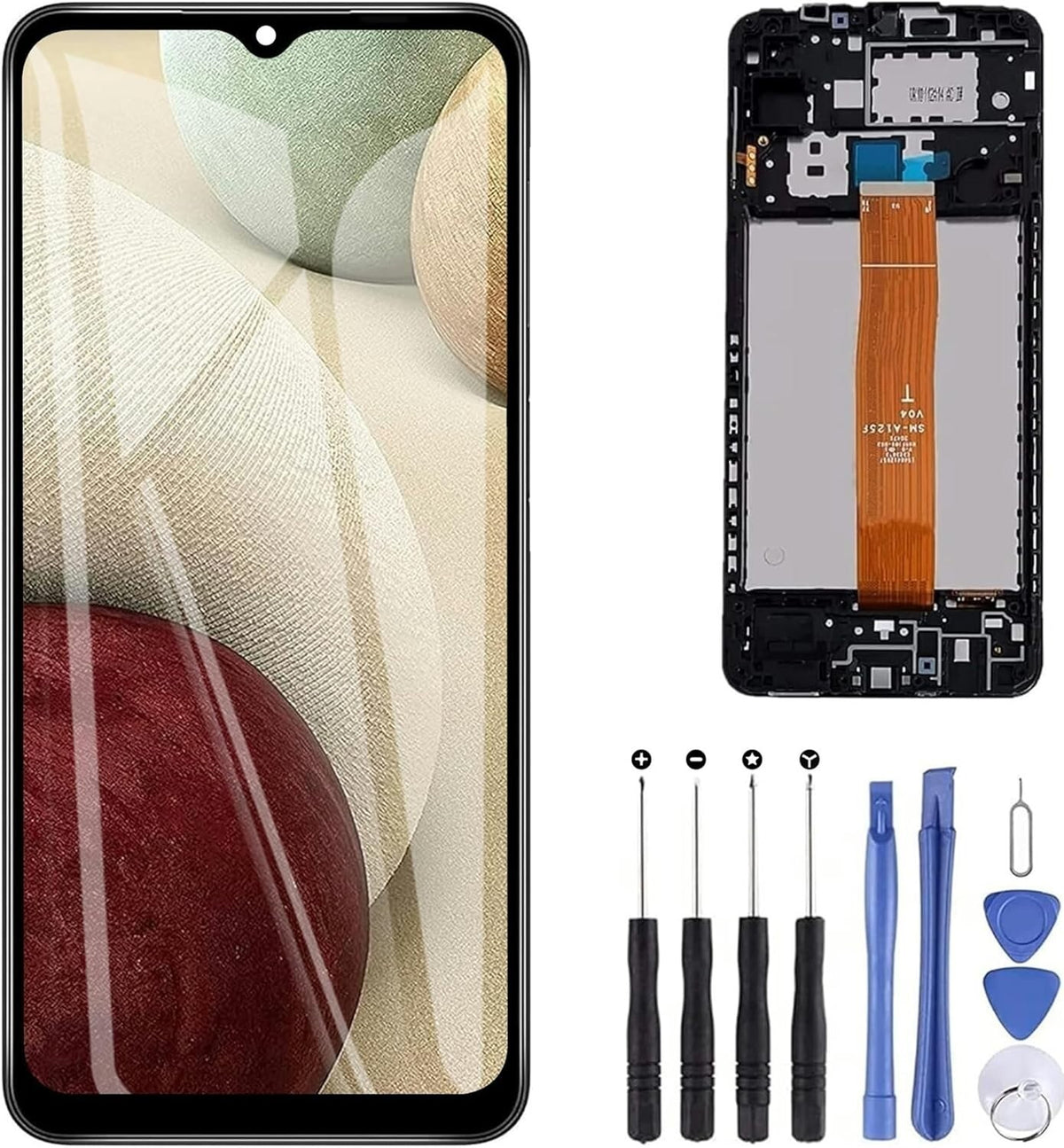 For Samsung Galaxy A12 2020 SM-A125F LCD Display Screen Touch Digitizer+Frame