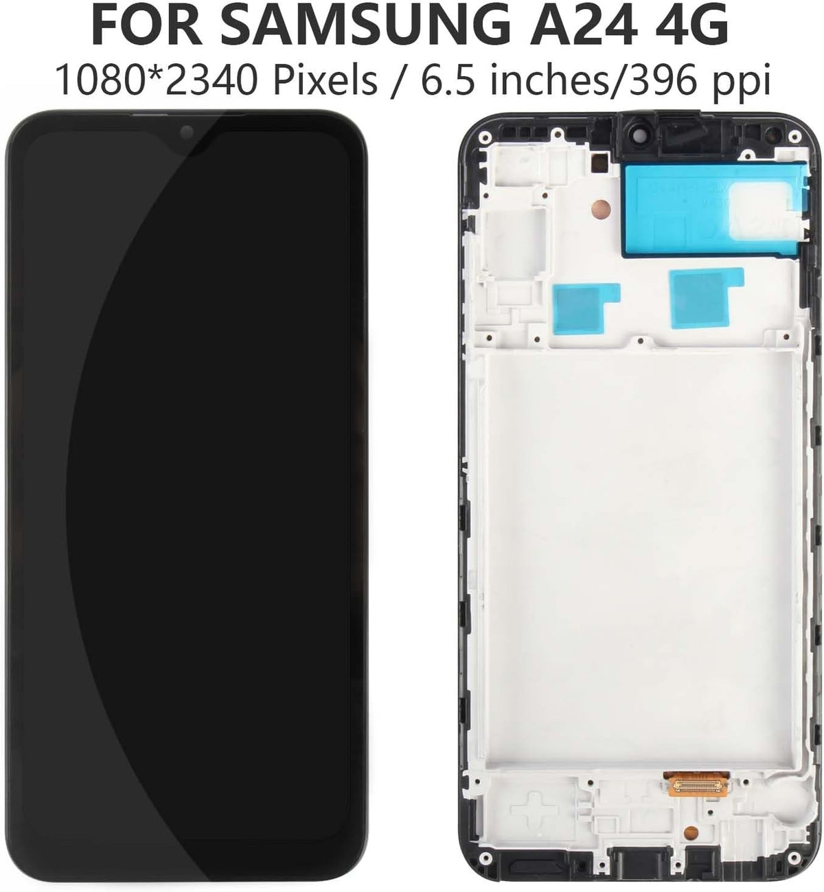 For Samsung Galaxy A24 4G SM-A245F OLED LCD Display Touch Screen Digitizer Frame