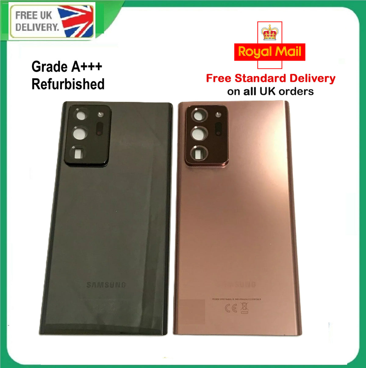 For Samsung NOTE 20 ULTRA 5G  N986 Rear Back Glass Battery Cover WITH LENS