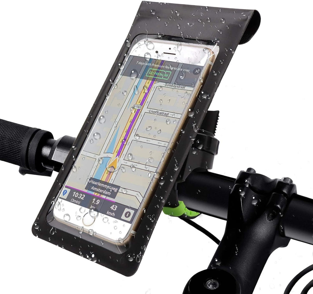 Mount Holder Bicycle Motor Bike 360° Waterproof Case Cover For All Mobile Phones