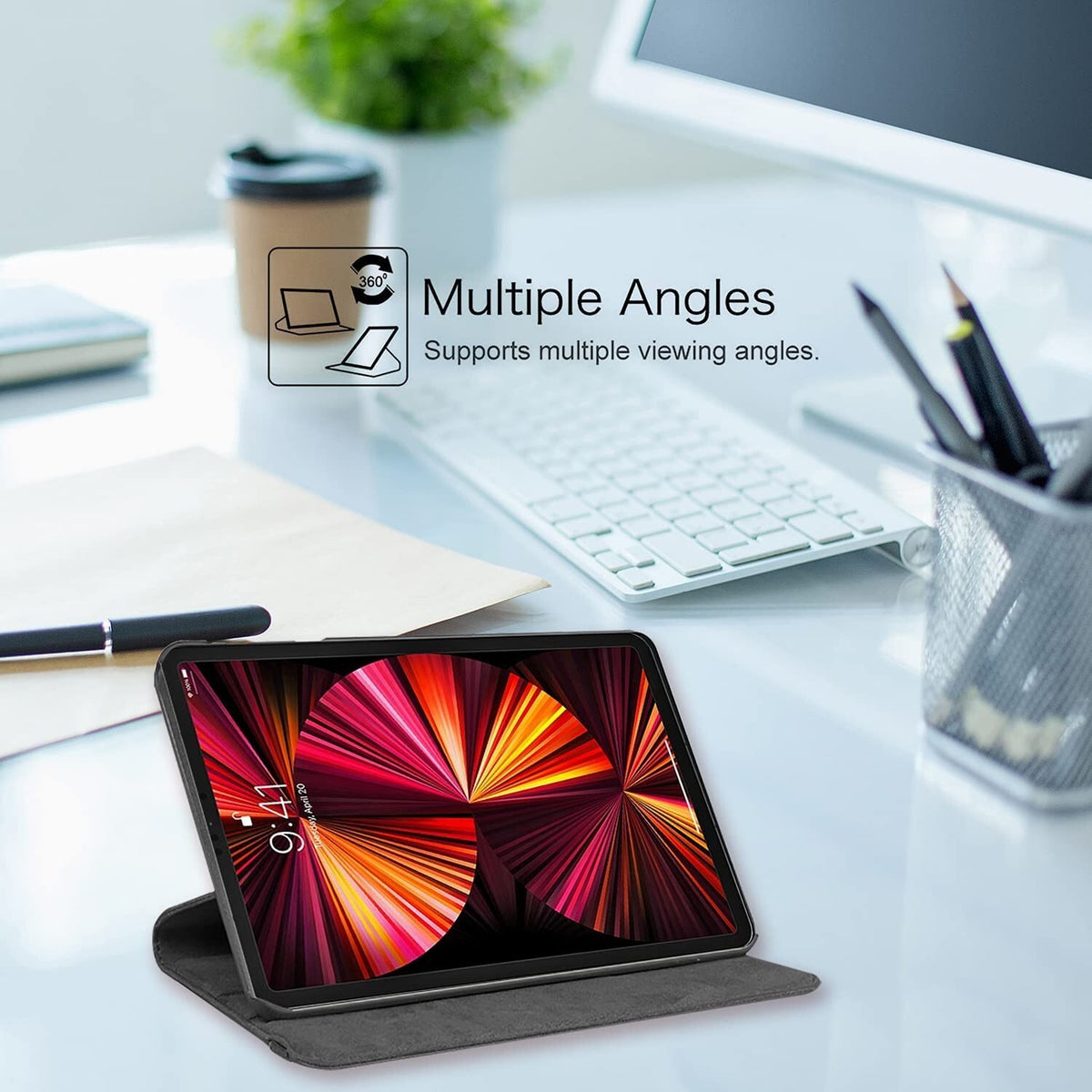 For iPad Air 13 inch 2024  (M2 Chip} Smart Pu Leather Stand Case Cover