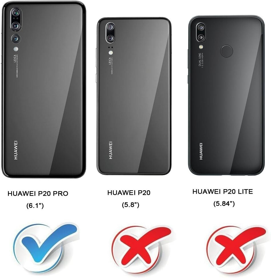 For Huawei P20 Pro Book Case Wallet Leather Flip Shockproof Wallet Book Cover