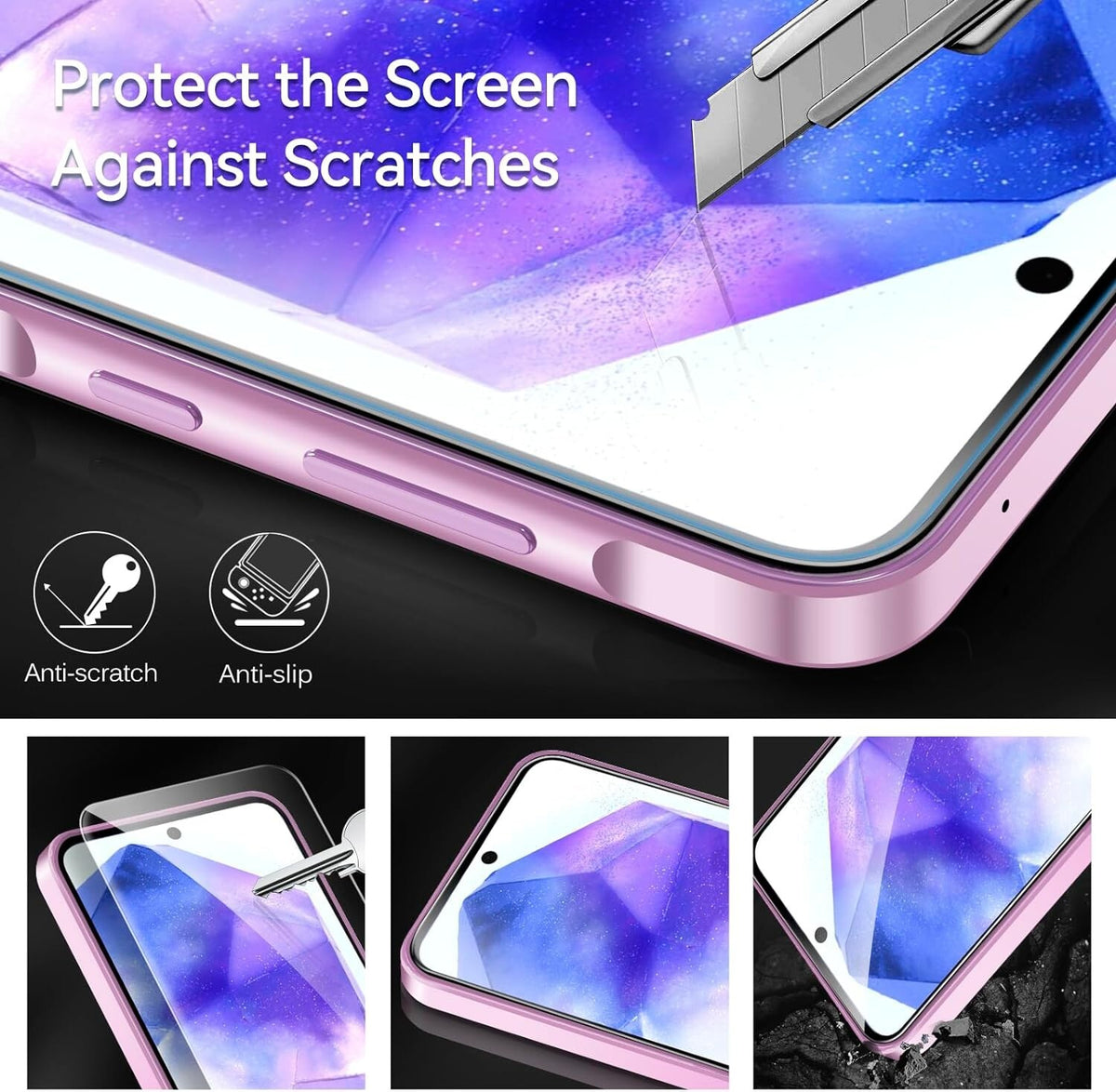 Tempered Glass Screen Protector for Samsung Galaxy A35 A55 5G Screen Protector