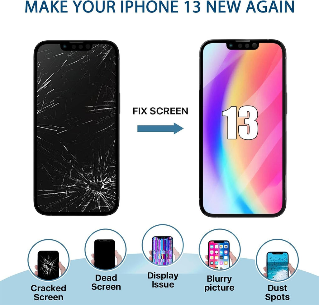 NEW iPhone 13 Retina Incell LCD Display Touch Screen Digitiser Replacement