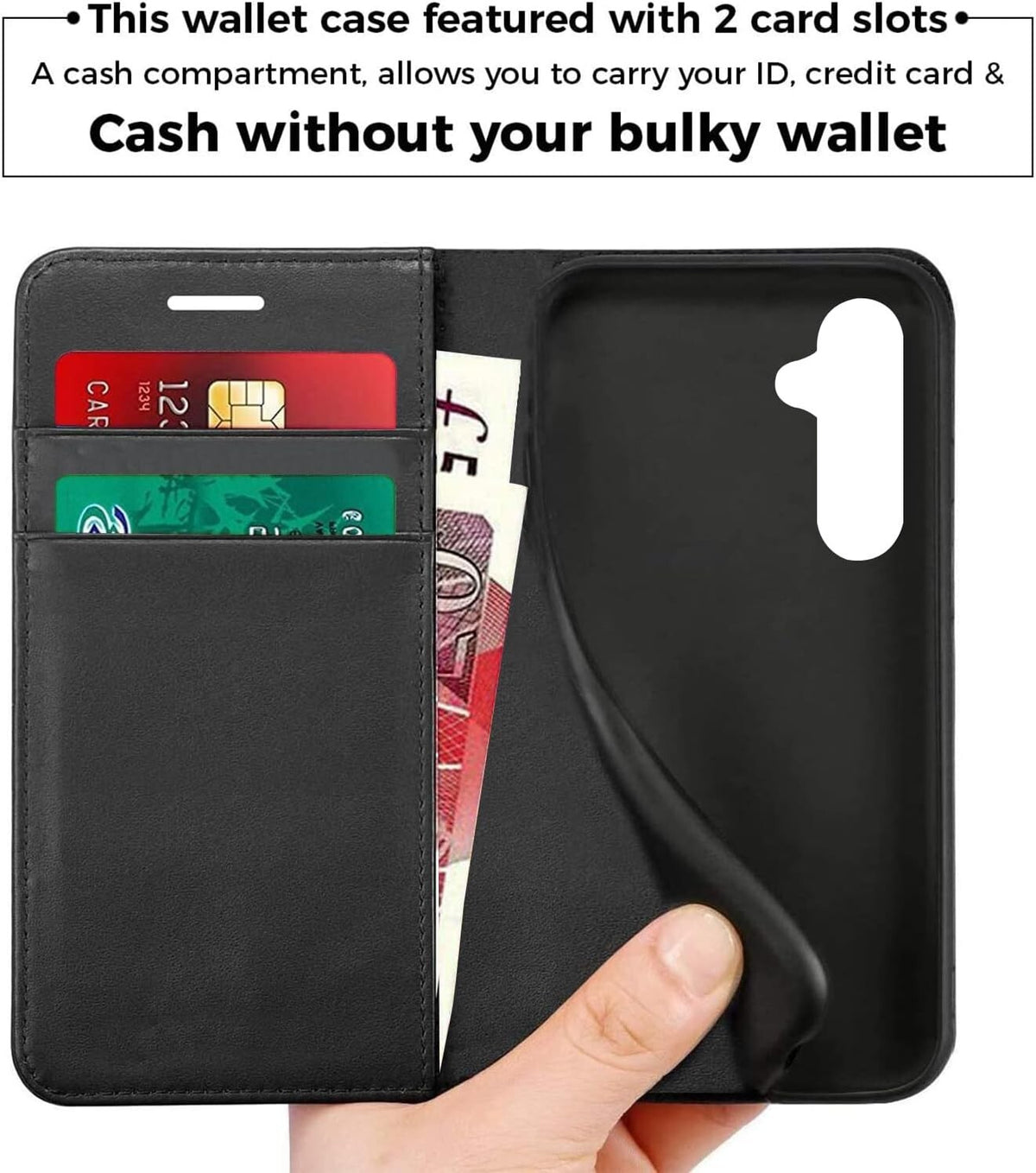 For Samsung A25 5G Galaxy A25 Phone Cover Leather Flip TPU Card Wallet Book Case