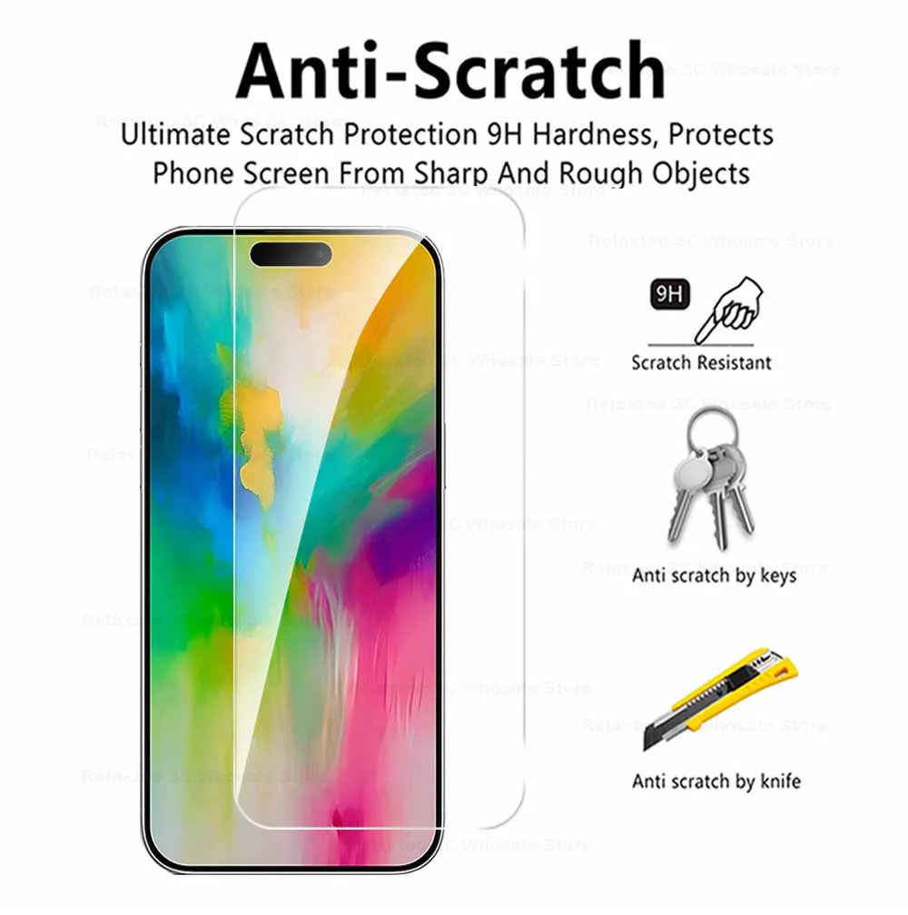 Gorilla Screen Protector Tempered Glass Clear For iPhone 16 15 14 Plus Pro Max