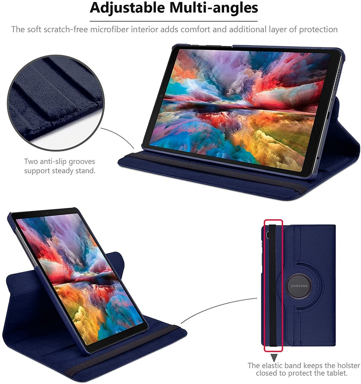 for Samsung Galaxy Tab A9 8.7" SM-X110 X115 X116 Leather Flip Case Stand Cover