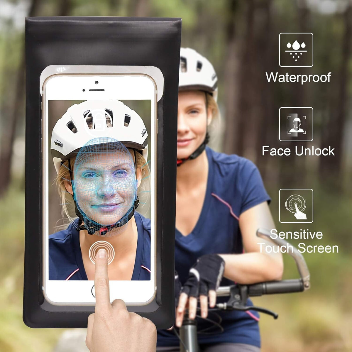 Mount Holder Bicycle Motor Bike 360° Waterproof Case Cover For All Mobile Phones