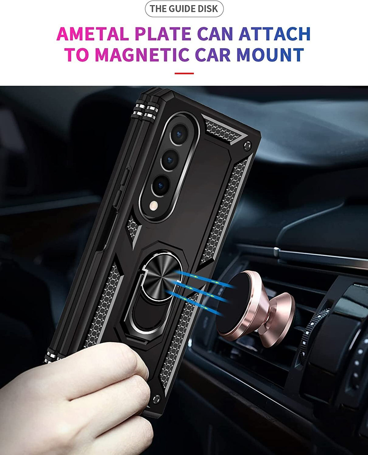 For Samsung Galaxy Z Fold 6 5 4 3 Shockproof Rugged Armor Case Ring Stand Cover