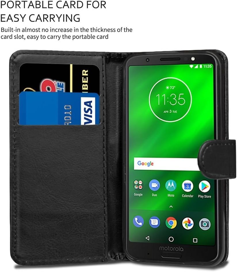 Wallet Case Card Slot Cover for Motorola Moto G6 Phone Case PU Leather