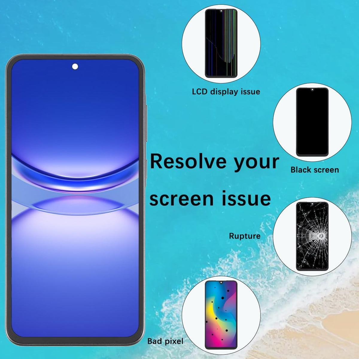 Samsung Galaxy A36 SM-A366B OLED LCD Screen Replacement+Finger Print-UK