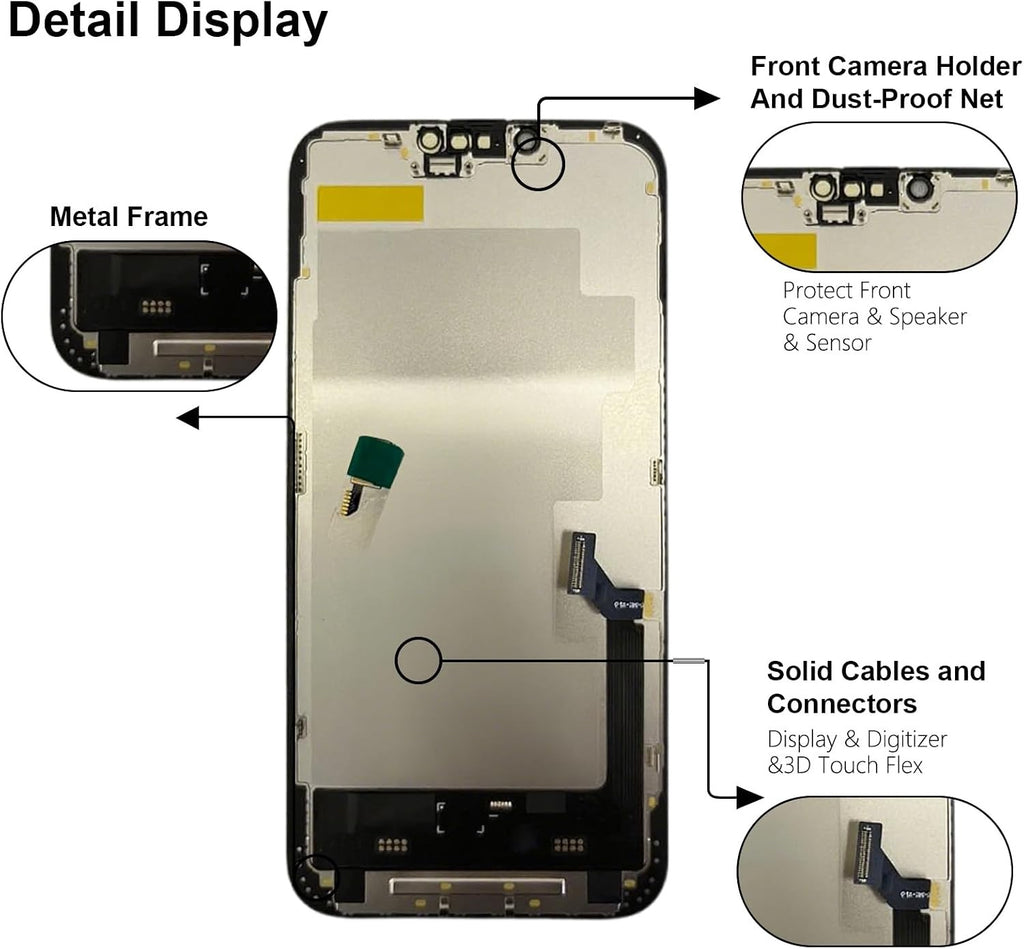 Soft OLED For iPhone 14 Plus Screen Replacement Display Digitizer with tools
