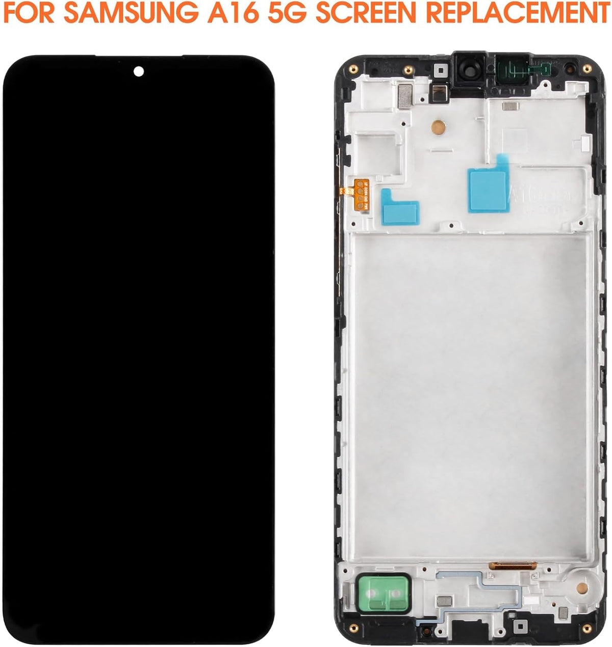 For Samsung Galaxy A16 5G A166 OLED Display Touch Screen Replacement LCD Frame