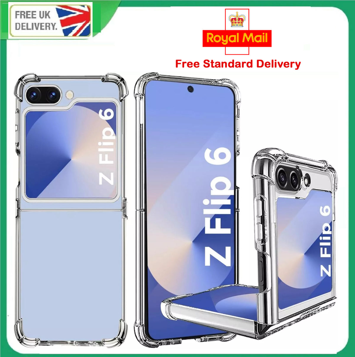 Clear Case For Samsung Galaxy Z Flip 6 Shockproof Slim Bumper Phone Cover