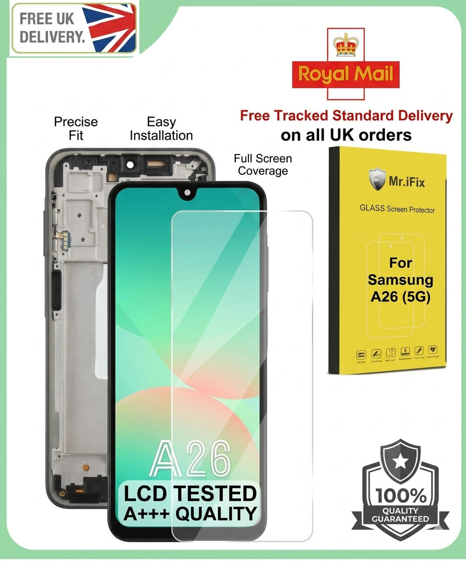 Samsung Galaxy A26 SM-A266E,A266E/DS, A266B INCELL LCD Display Touch Screen + Frame