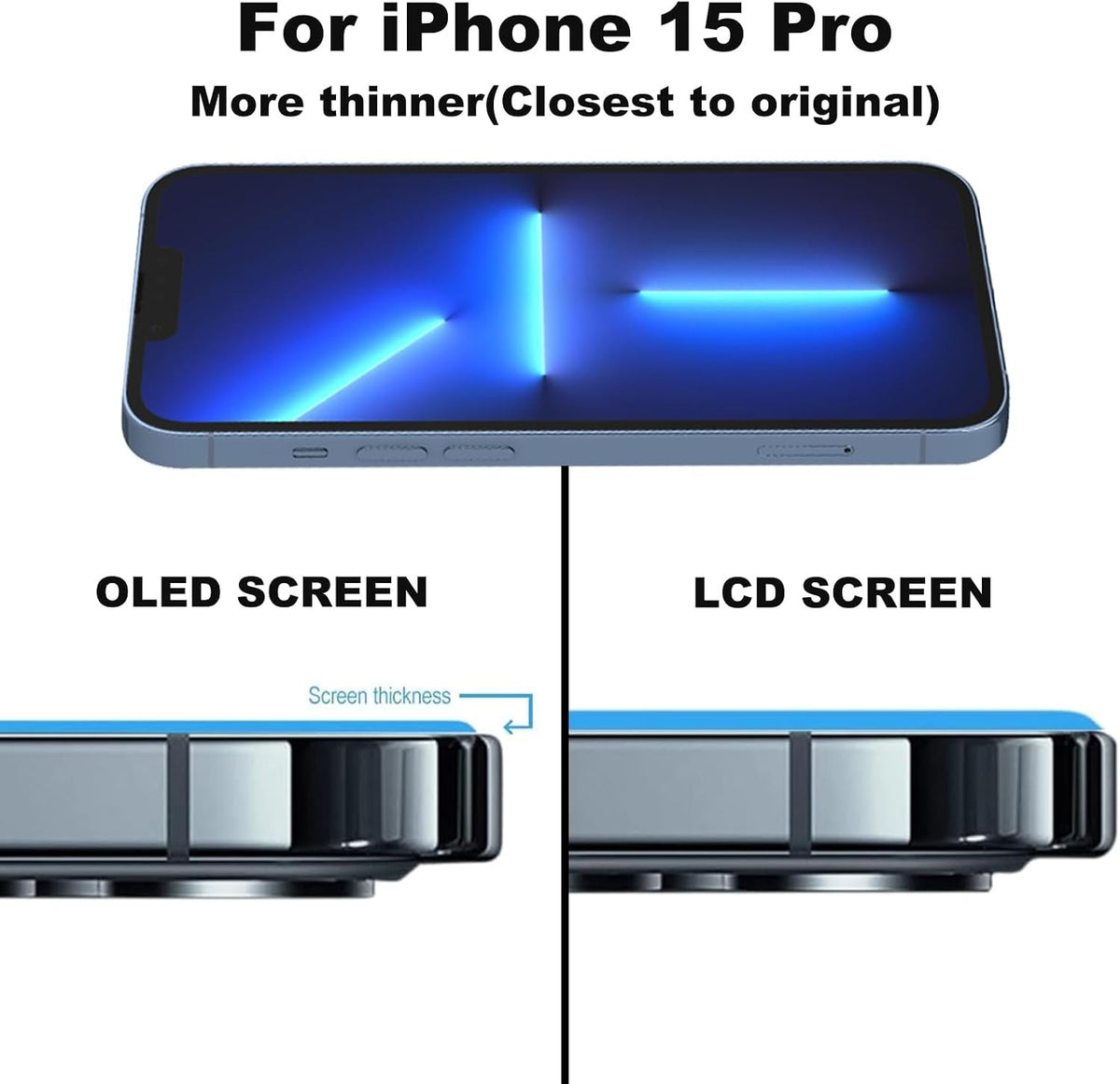 OLED Screen for iPhone 15 Pro Replacement Screen 3D Touch Display SOFT OLED LCD