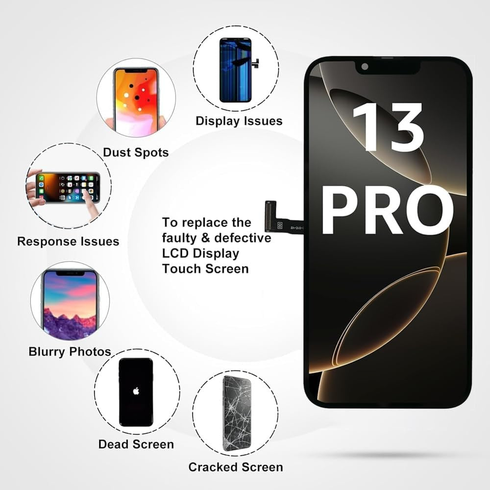120HZ Soft OLED For iPhone 13 Pro Screen Replacement Display with Repair Kit