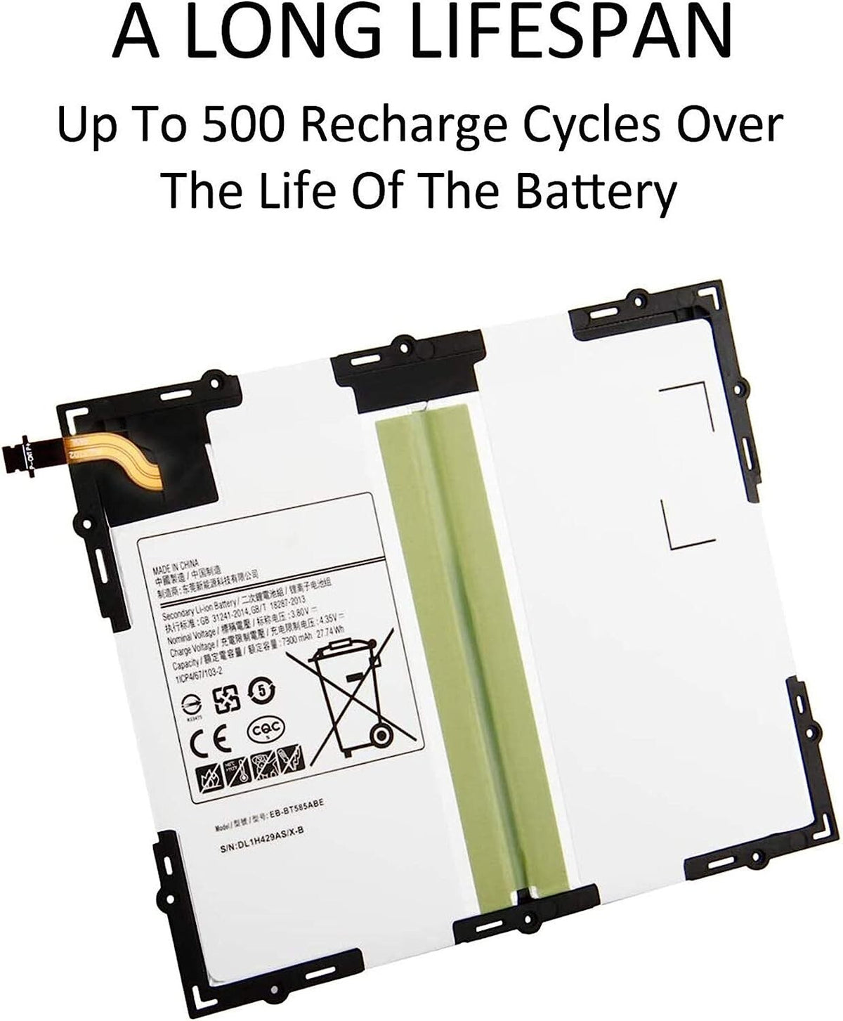 Battery For Samsung SM-T580, SM-T585, Galaxy Tab A 10.1 2016 WiFi EB-BT585ABA