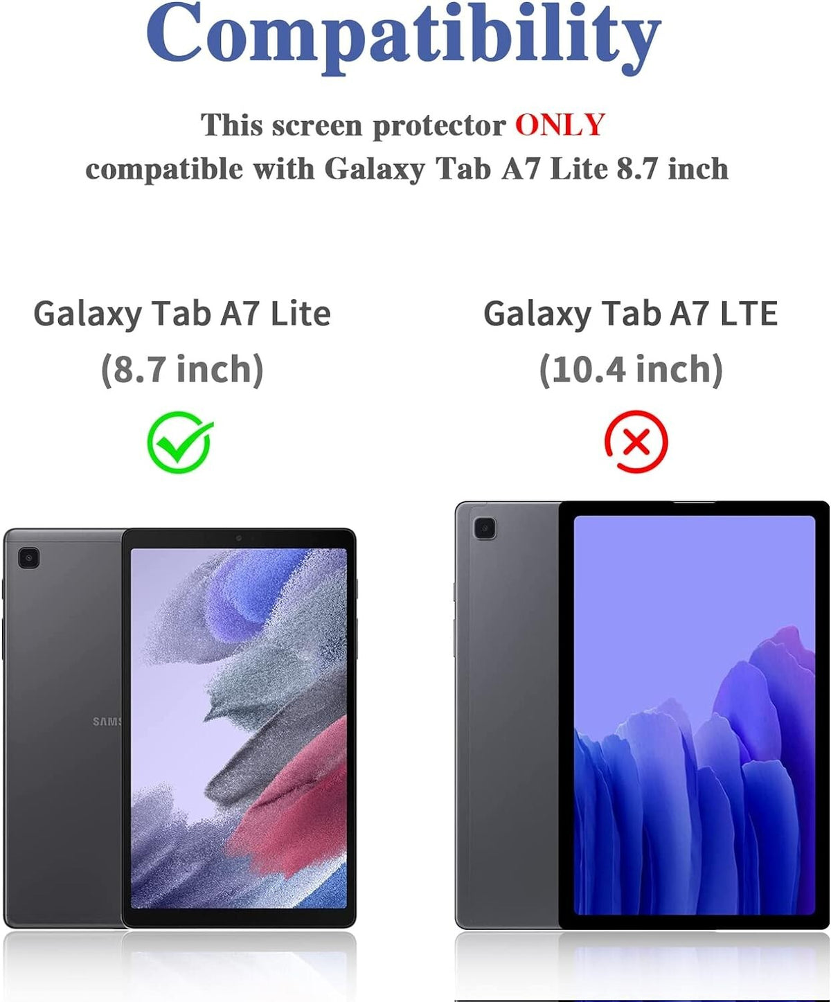 Tempered Glass For Samsung Galaxy Tab A7 Lite 8.7 Inch Tablet Screen Protector
