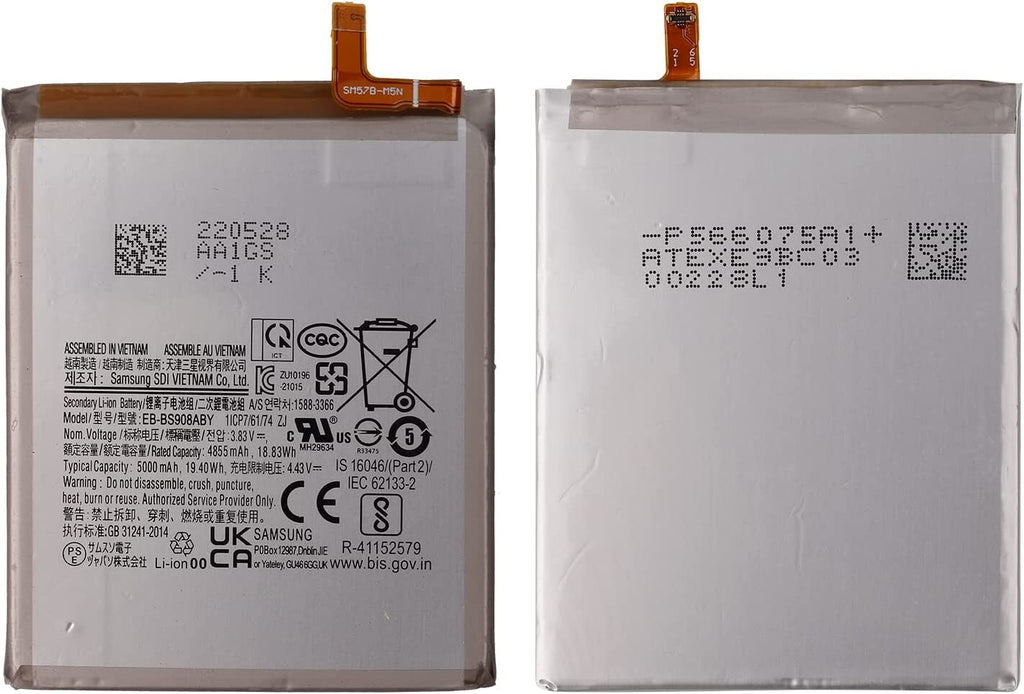 Replacement Battery For Samsung Galaxy S22 Ultra 5G SM-S908 EB-BS908ABY 5000mAh