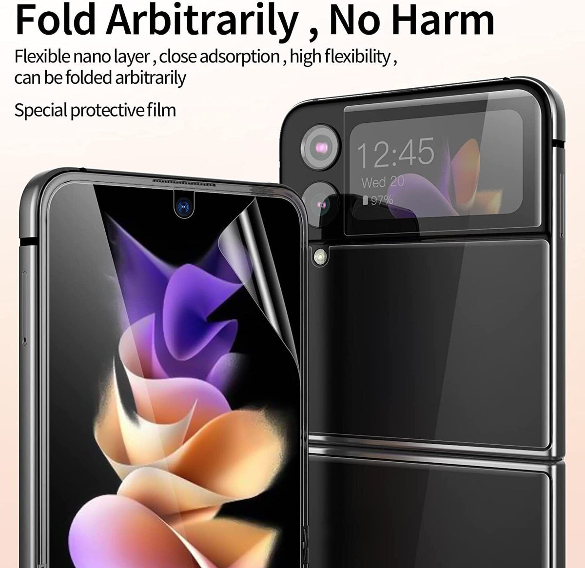 SCREEN Protector For Samsung Galaxy Z Flip 3/4/5 Hydrogel Cover - Clear TPU FILM