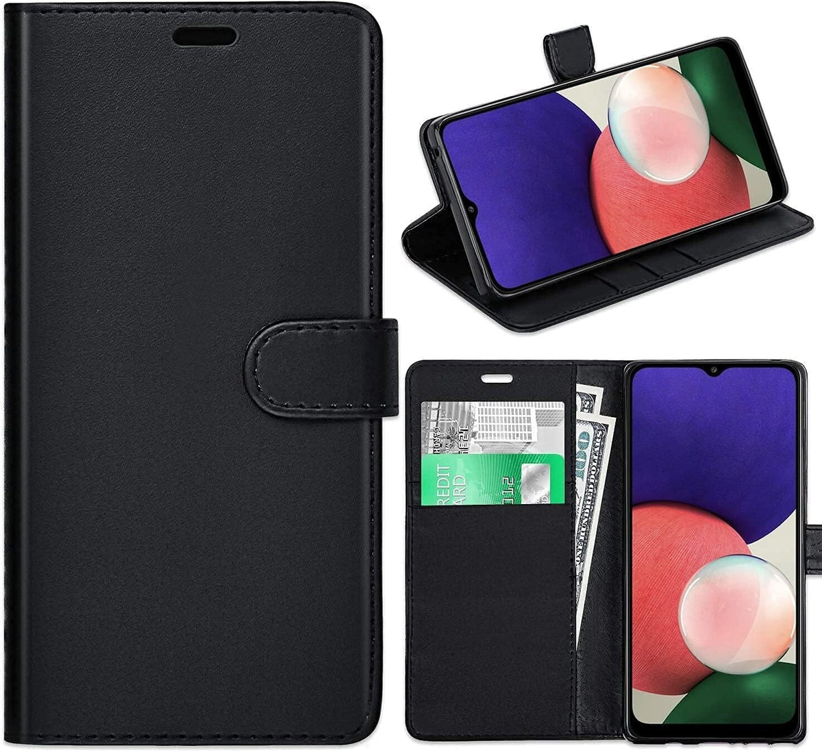 For Samsung A22 5G Phone Case Leather Flip Magnetic Stand Gel Wallet Book Cover