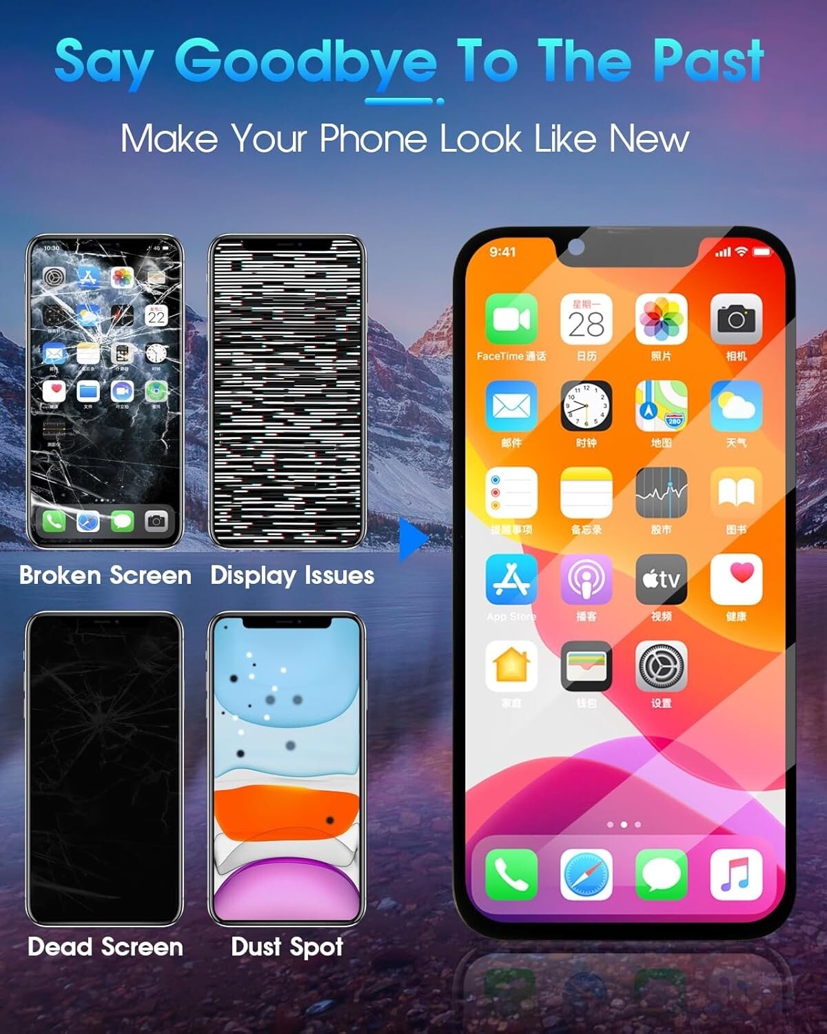 LCD For iPhone 14 Screen Replacement Digitizer Assembly HD Display For iPhone 14