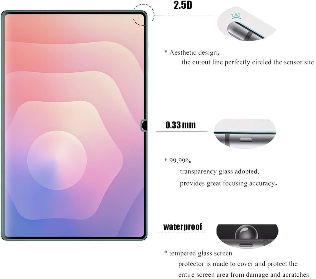 For Samsung Galaxy Tab S11 Ultra Tempered Glass Screen Protector Tablet