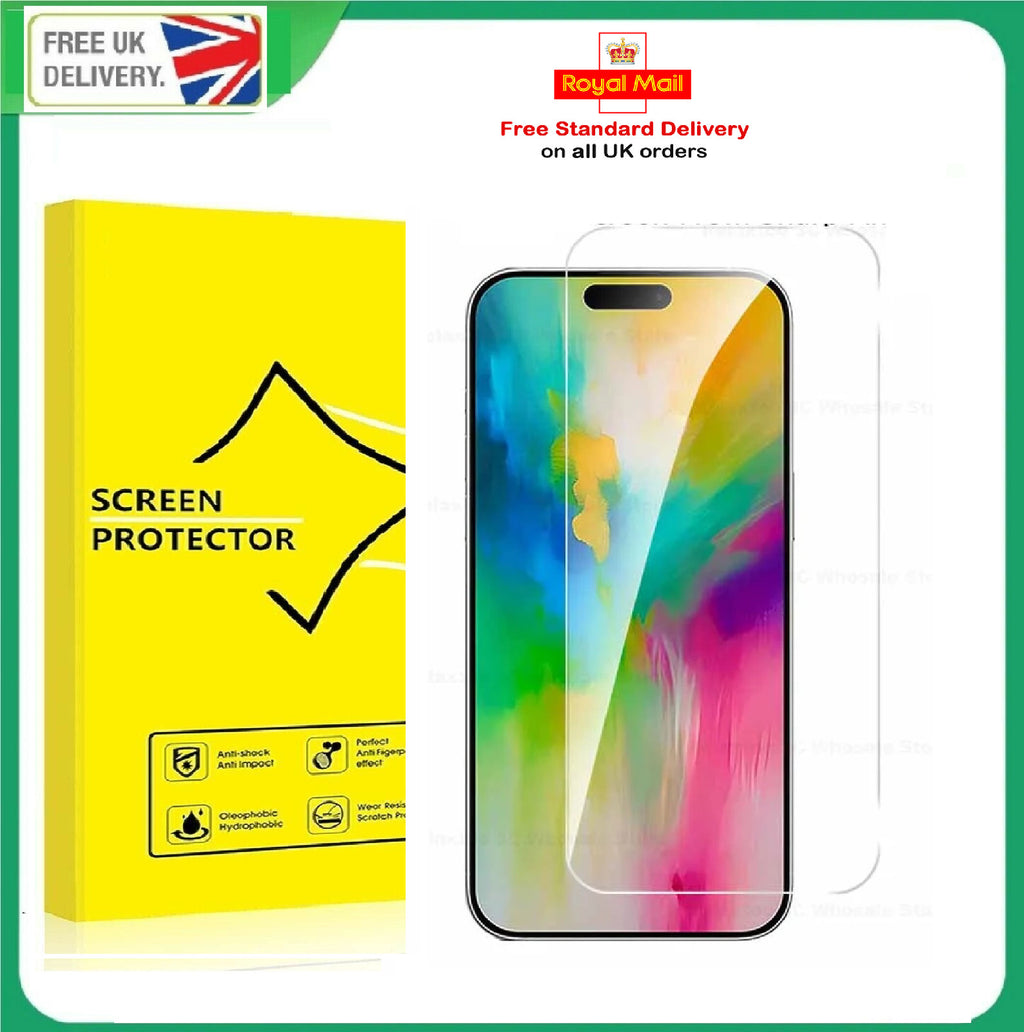 Gorilla Screen Protector Tempered Glass Clear For iPhone 16 15 14 Plus Pro Max
