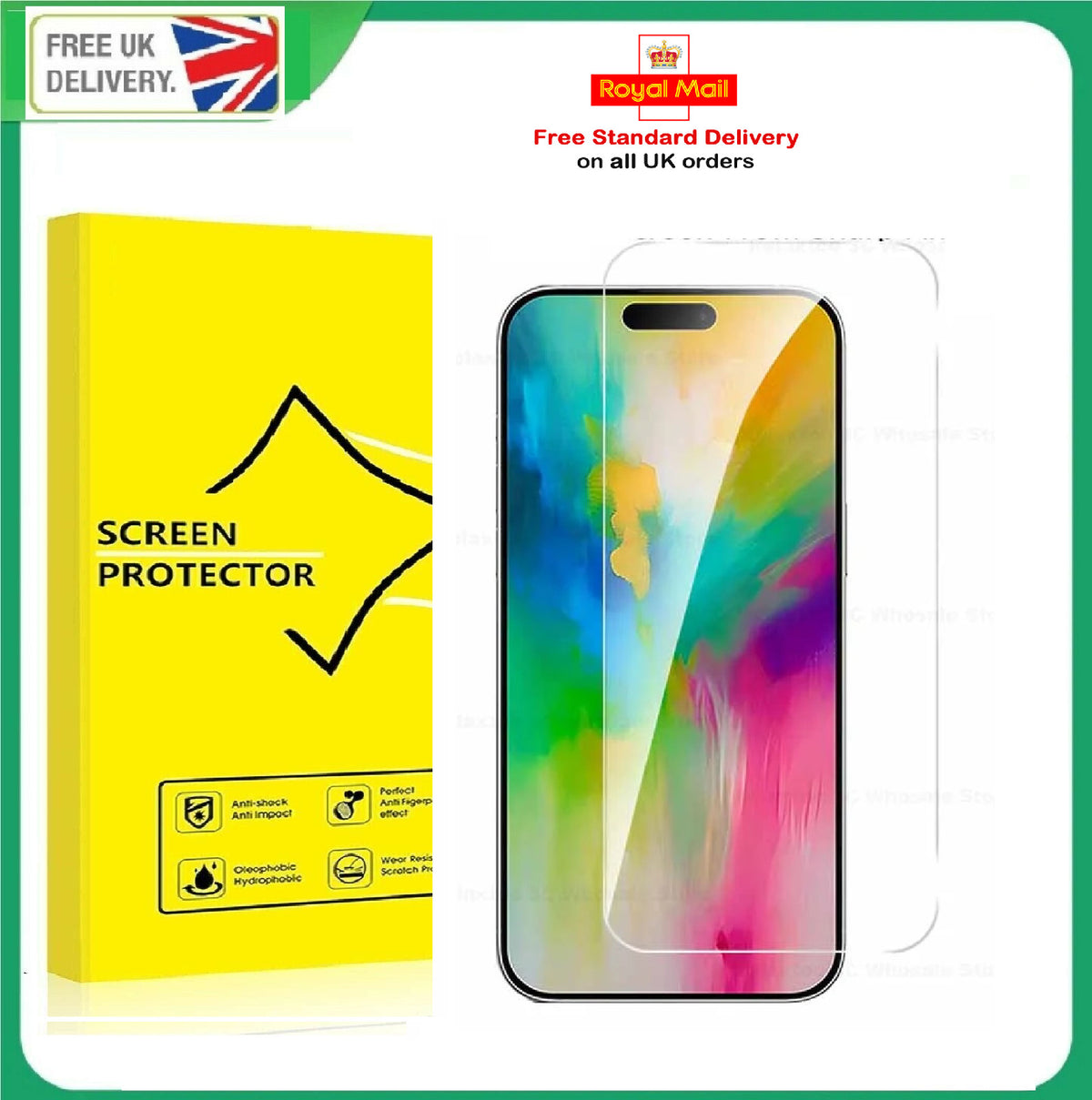 Gorilla Screen Protector Tempered Glass Clear For iPhone 16 15 14 Plus Pro Max