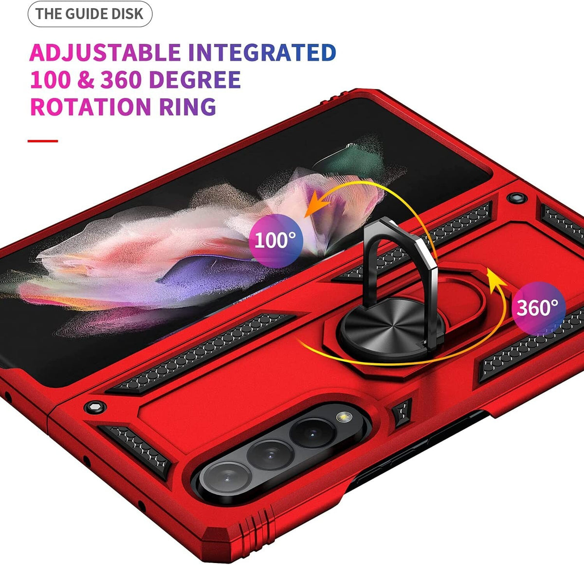 For Samsung Galaxy Z Flip3/Z Fold3 5G Magnetic Armor Stand Ring Back Case Cover