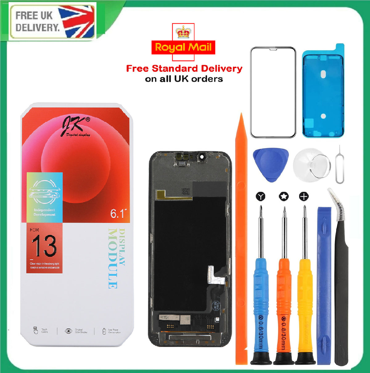 For Apple iPhone 13 LCD Screen Replacement Touch Digitizer Waterproof Adhesive