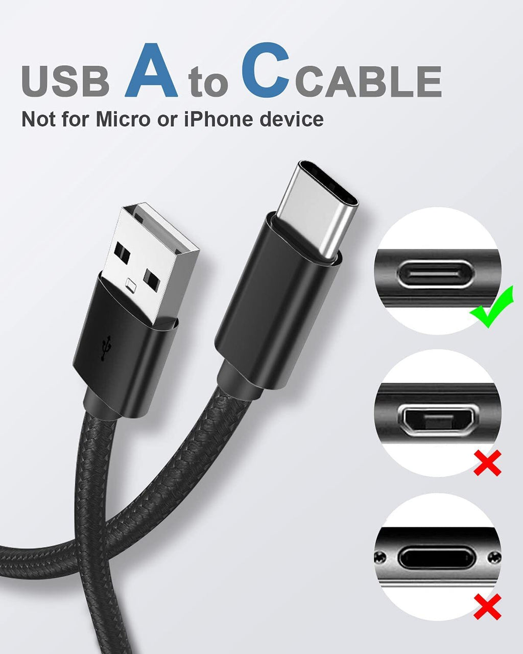 For Honor X6 X7 X8 X7A X8A USB C mobile phone Charging Cable Fast Long Cable