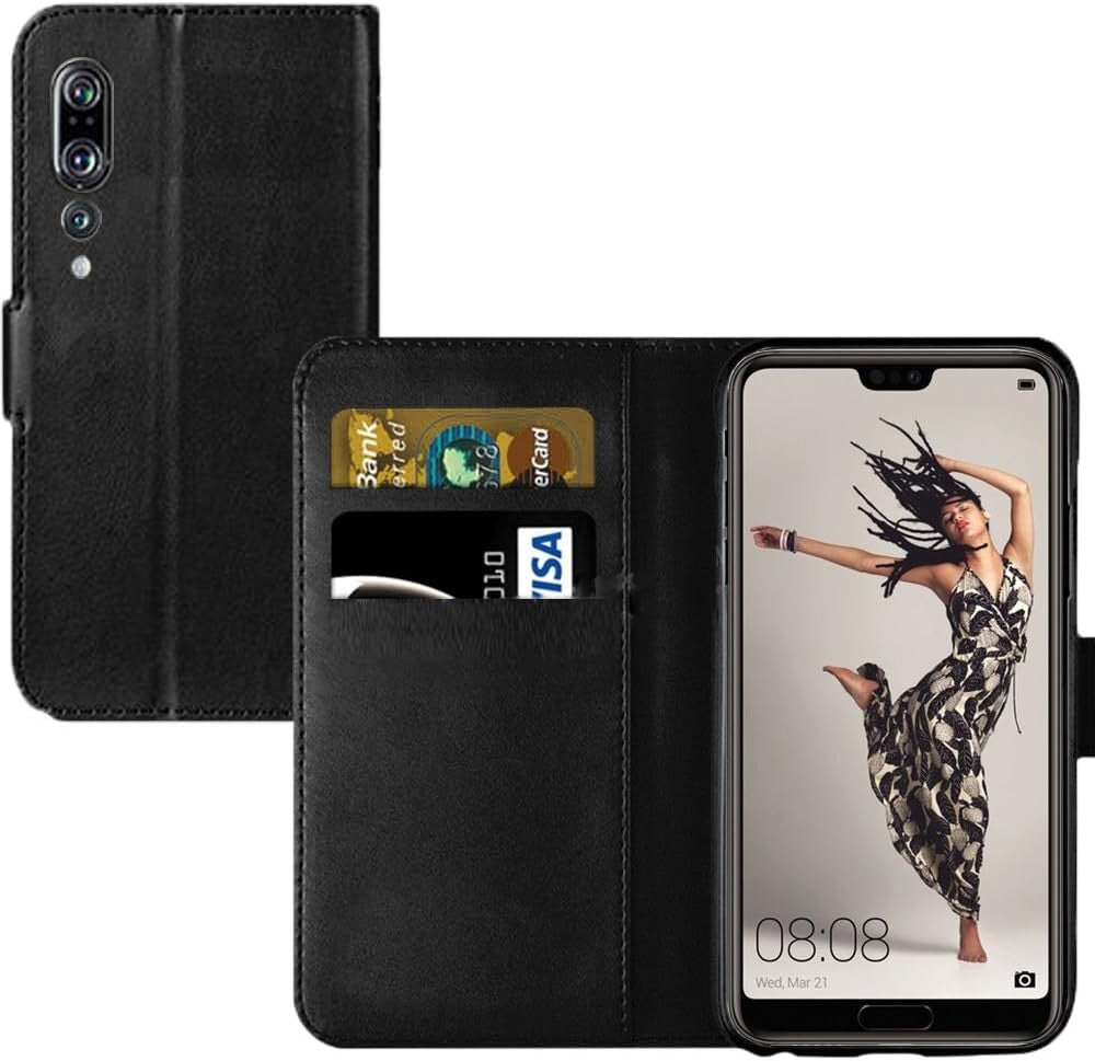 For Huawei P20 Pro Book Case Wallet Leather Flip Shockproof Wallet Book Cover