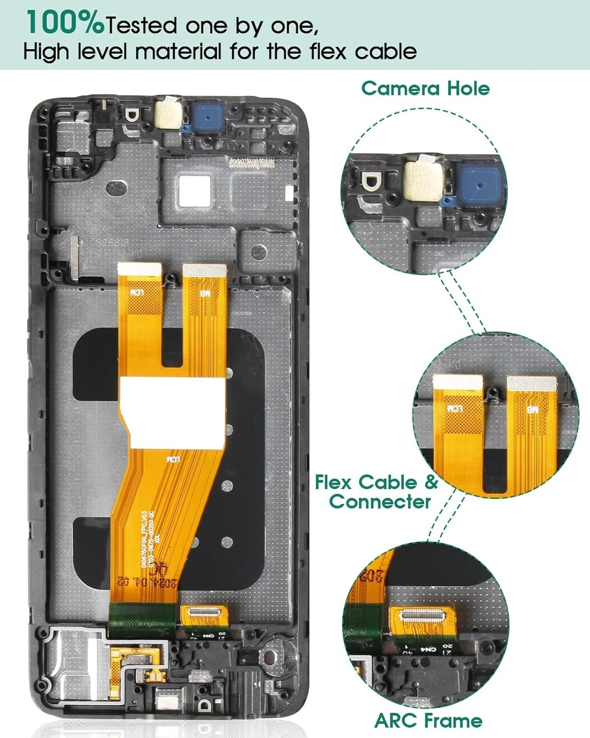 For Galaxy A05 A055 SM-A055F A055F/DS A055M/DS LCD Display Touch Screen Frame