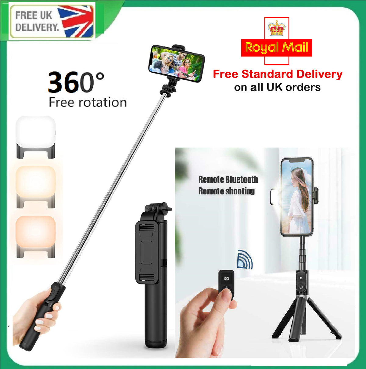Selfie stick MONOPOD Tripod selfie stick for Samsung A15 A14 A35 A55 A25 4G 5G