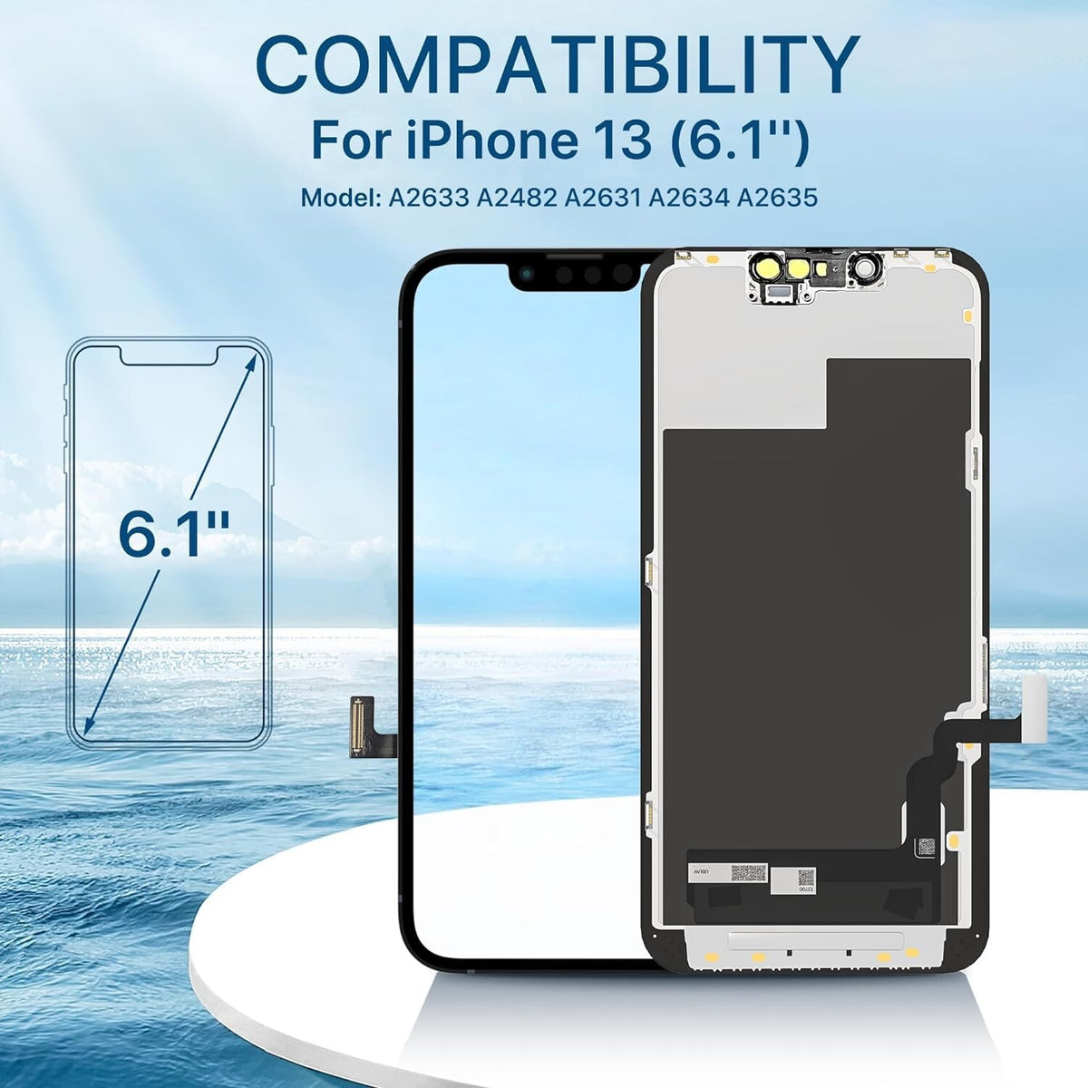 For Apple iPhone 13 LCD Screen Replacement & Digitizer Assembly Display & Tools